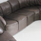 Vintage modular leather sofa and armchair Walter Knoll Piccolino 1960s