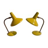 Pair of s Arredoluce 1950 desk lamps