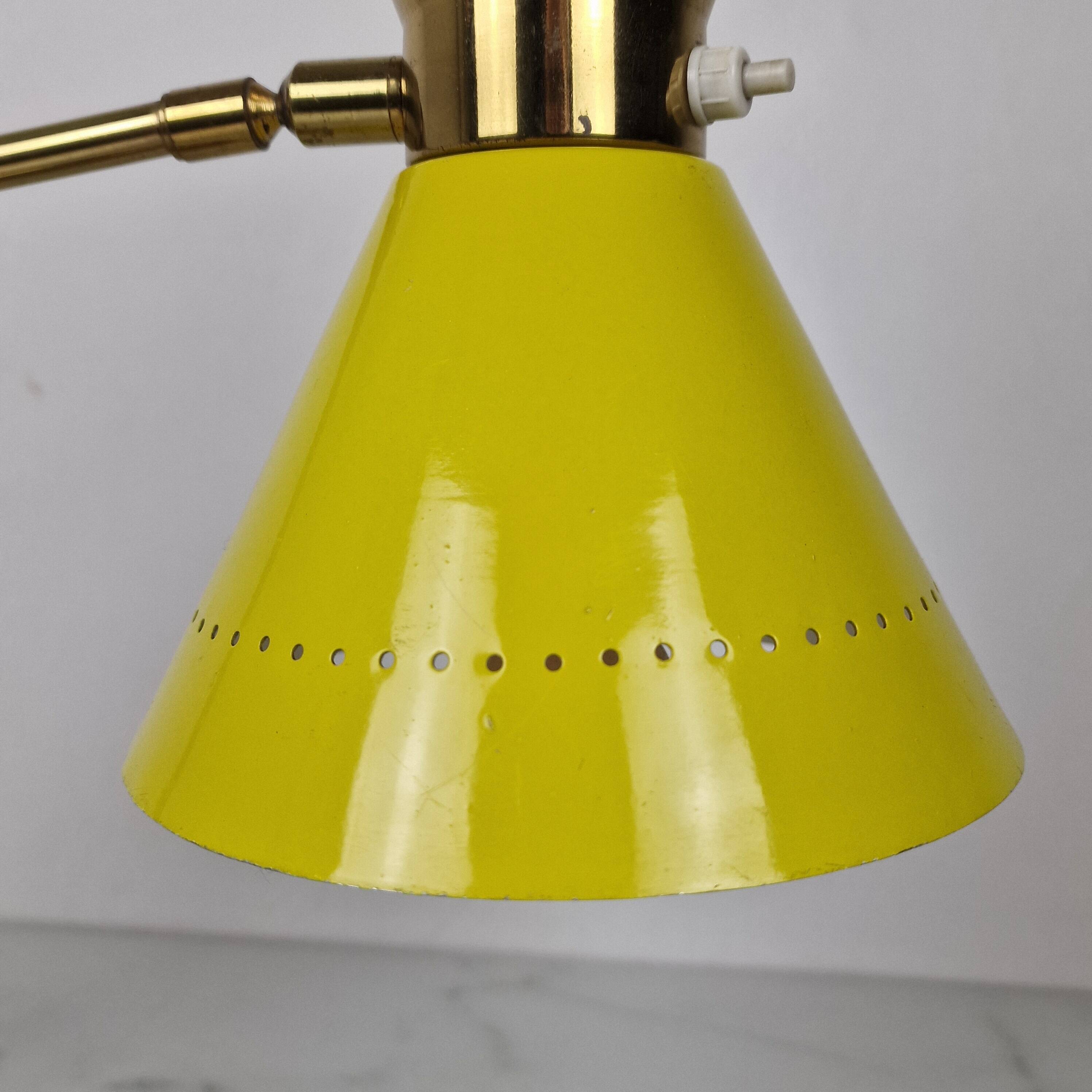 Brass Table Lamp Attributed to Hala Zeist, Netherlands, 1950s