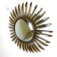 Vintage brass sunburst mirror, 1970s