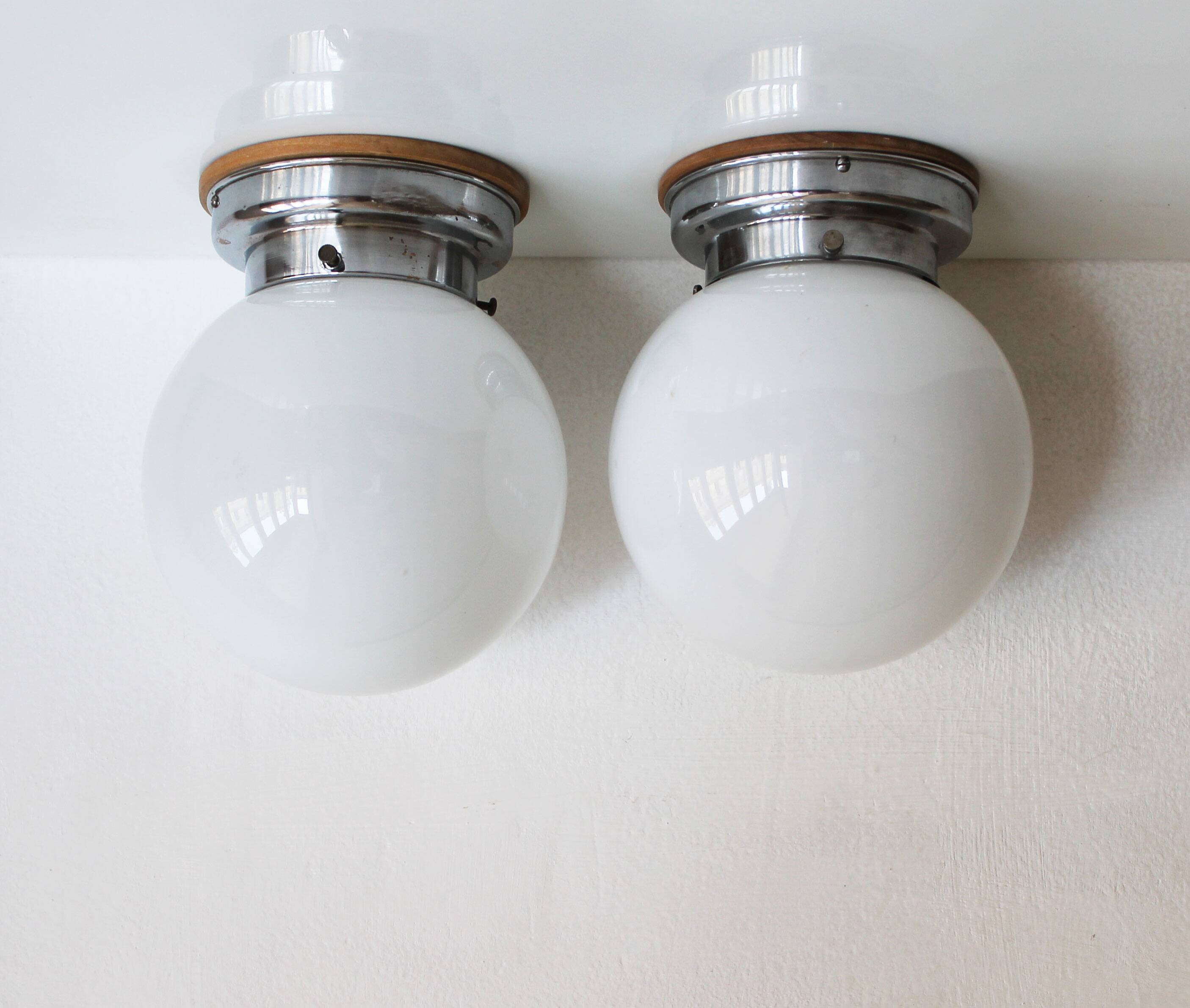 Pair of 1930s Modernist Ceiling or Wall Lights