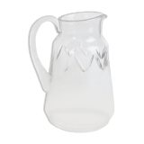 Pichet en verre soufflé et ciselé