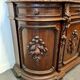 Renaissance castle library in walnut, half-moon shape, circa 1850