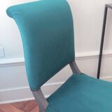 Velvet and studded armchair