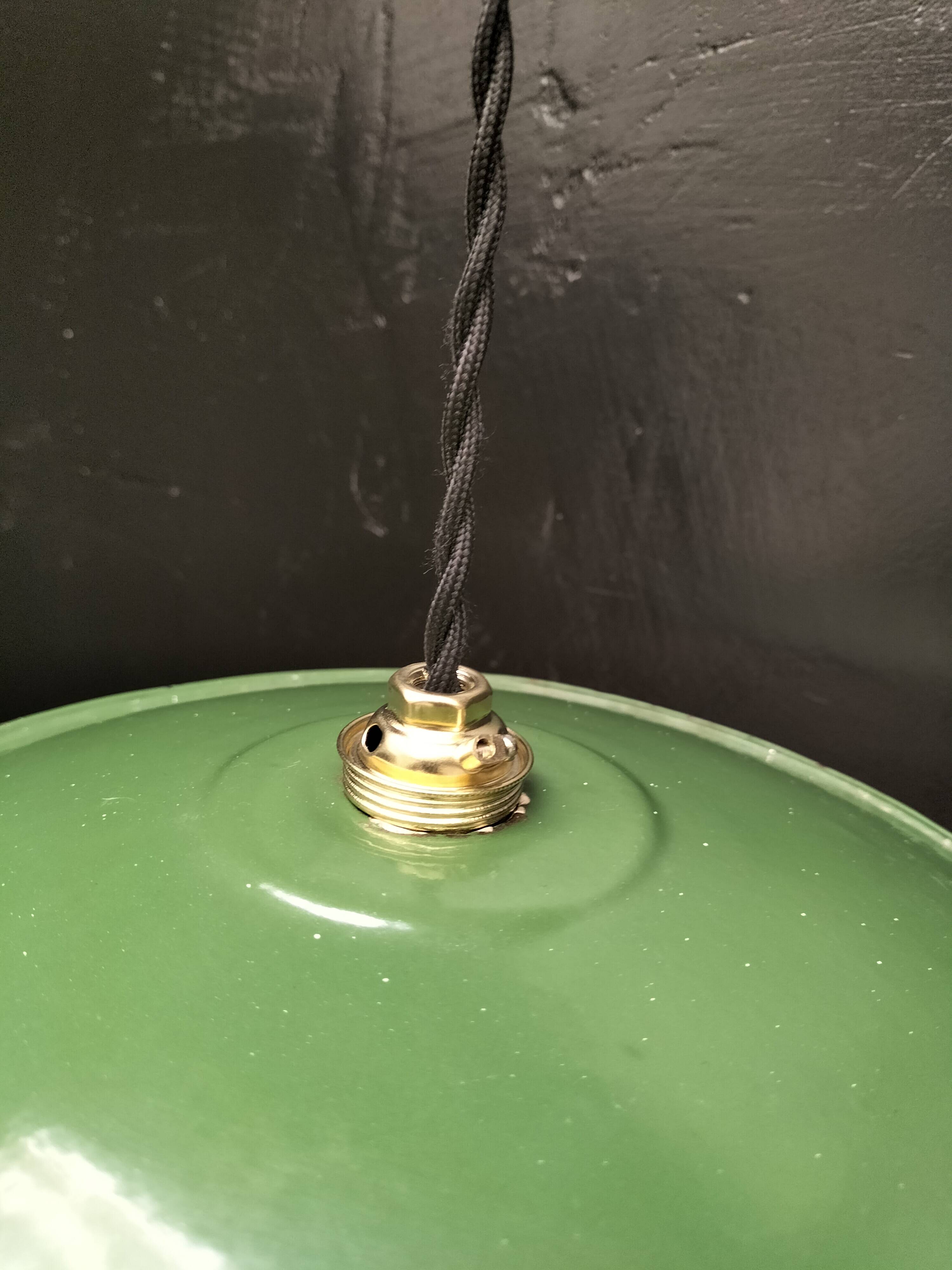 4 enameled sheet metal pendants