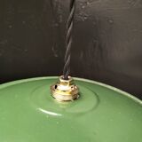 4 enameled sheet metal pendants