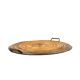Brass and wicker tray, Italy ca. 1970