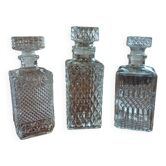 1 lot de 3 carafes à whisky années 70