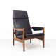 Vintage Dutch Teak High Back Chair, 1960s
