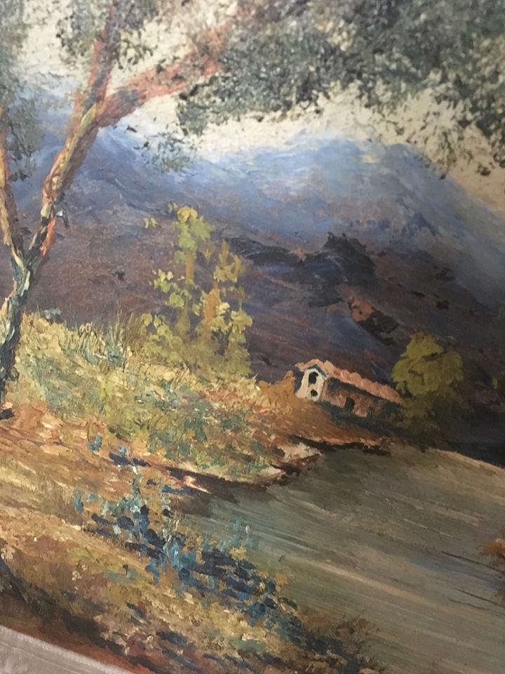 Landscape autumn at dusk