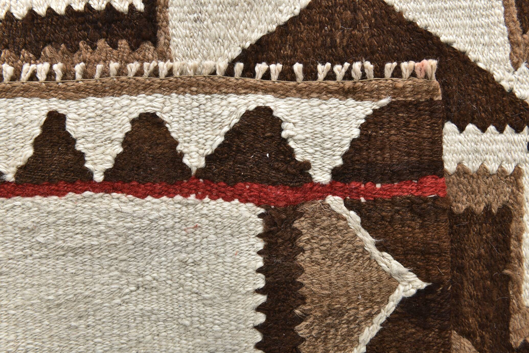 3x9 Brown Beige Persian Kilim Rug 89x269Cm SK 35148