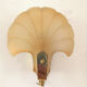 Wall lamp shell glass and brass design 70s