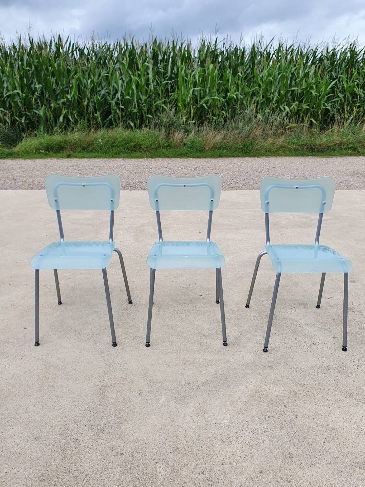 Set 3 Chip chair (GLAS) -Tim Power vintage design 1990s vintage