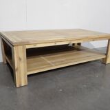 Modern style wooden coffee table, low shelf