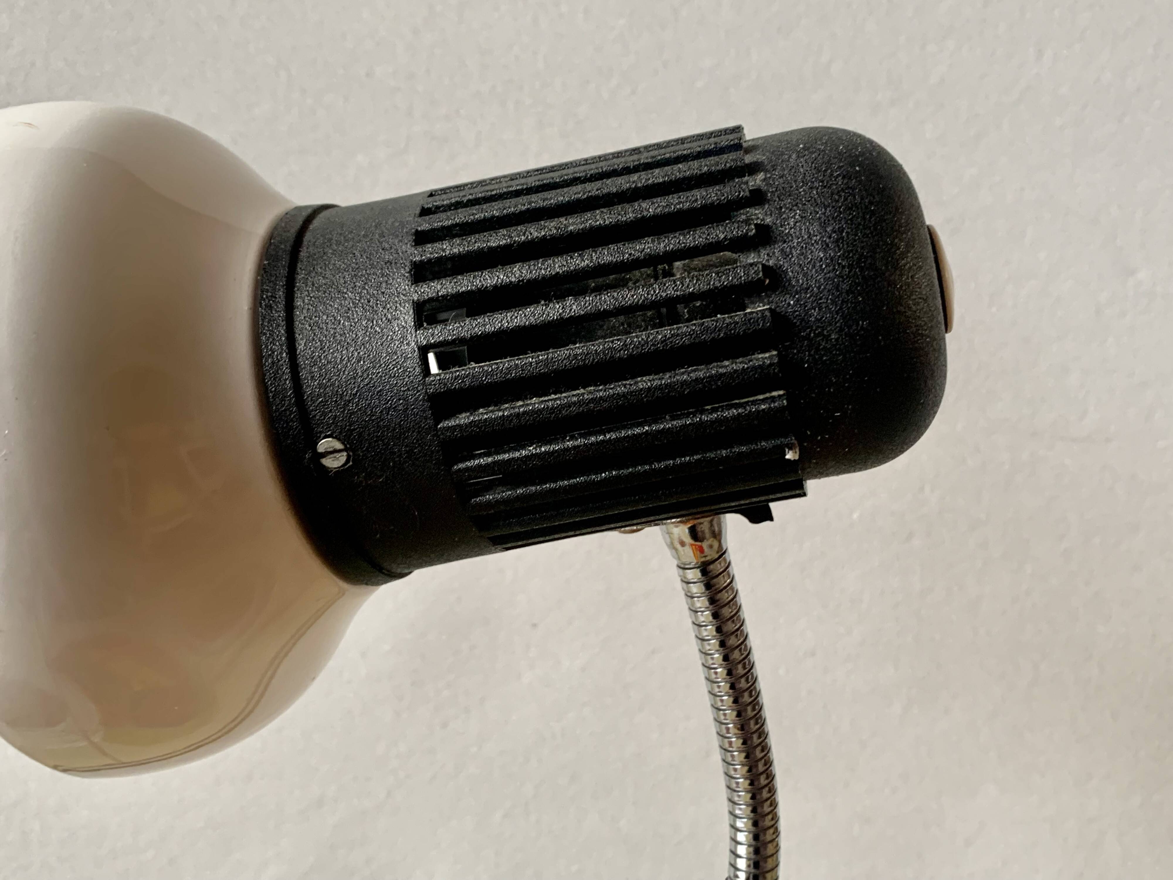 Vintage Massive white and black desk lamp - 1970s