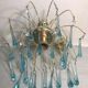 gold metal lustre - water drop vintage glass pampilles