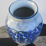 Camille Tharaud Limoges France vase porcelain emaillee decor foliage Art Deco