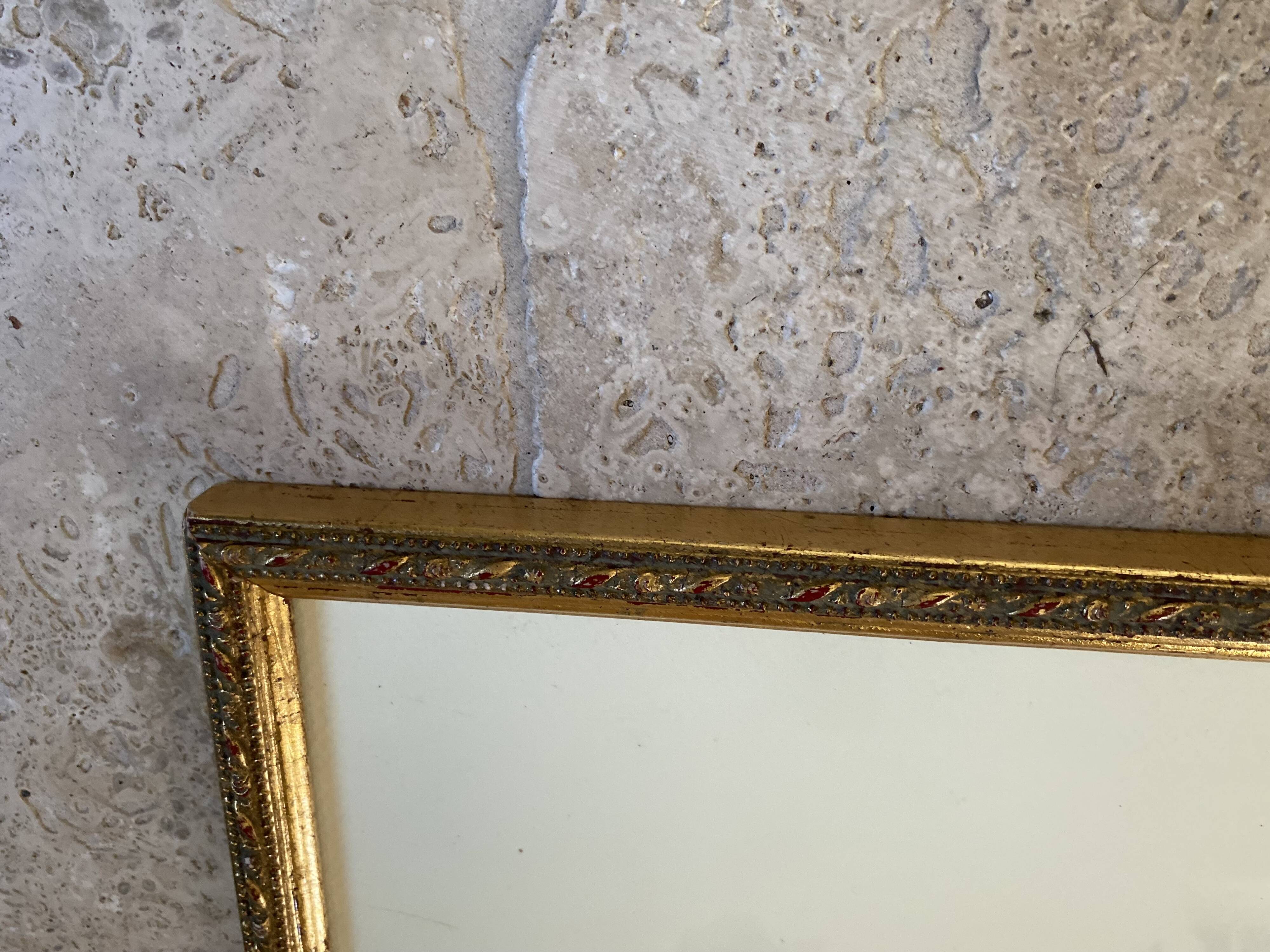 Oil on paper, wooden frame, glass