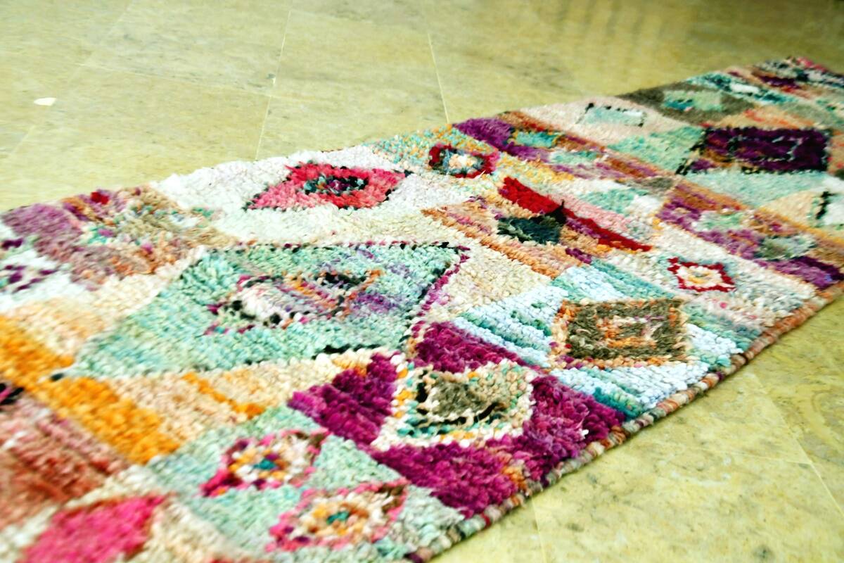Moroccan Berber carpet hallway Boujaad 288 x 68 cm New