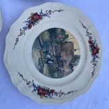 Plates obenai faience factory sarreguemines