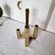 Vintage design candle holder 4 arms Gold aluminum