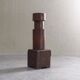 Sculptural solid wood pedestal