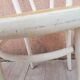 Lot trois Chaises bistrot écru cannage naturel Vintage