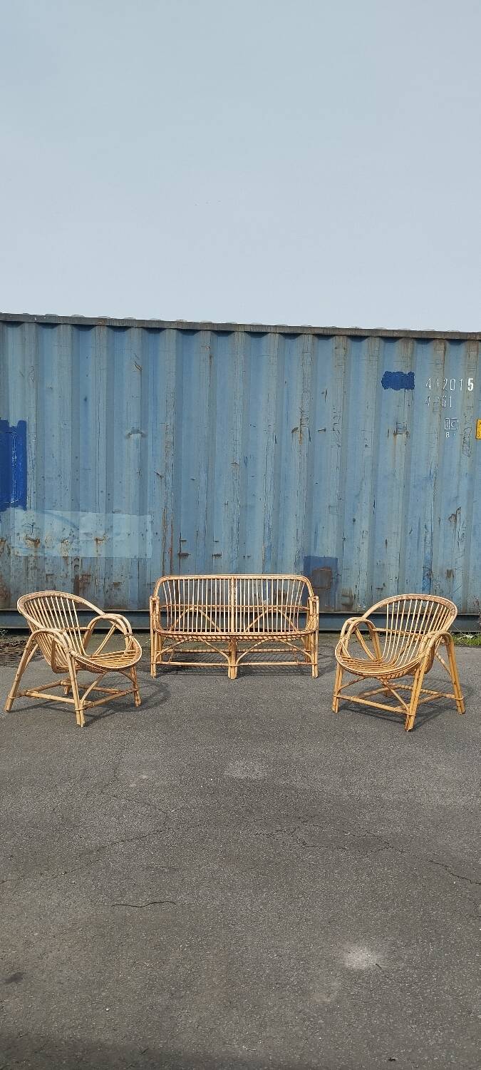 Rattan garden furniture from the 70s
