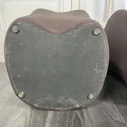 Pair of faux leather armchairs from the 1980s