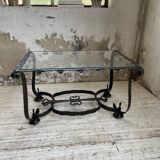 Table basse des années 80 style brutaliste