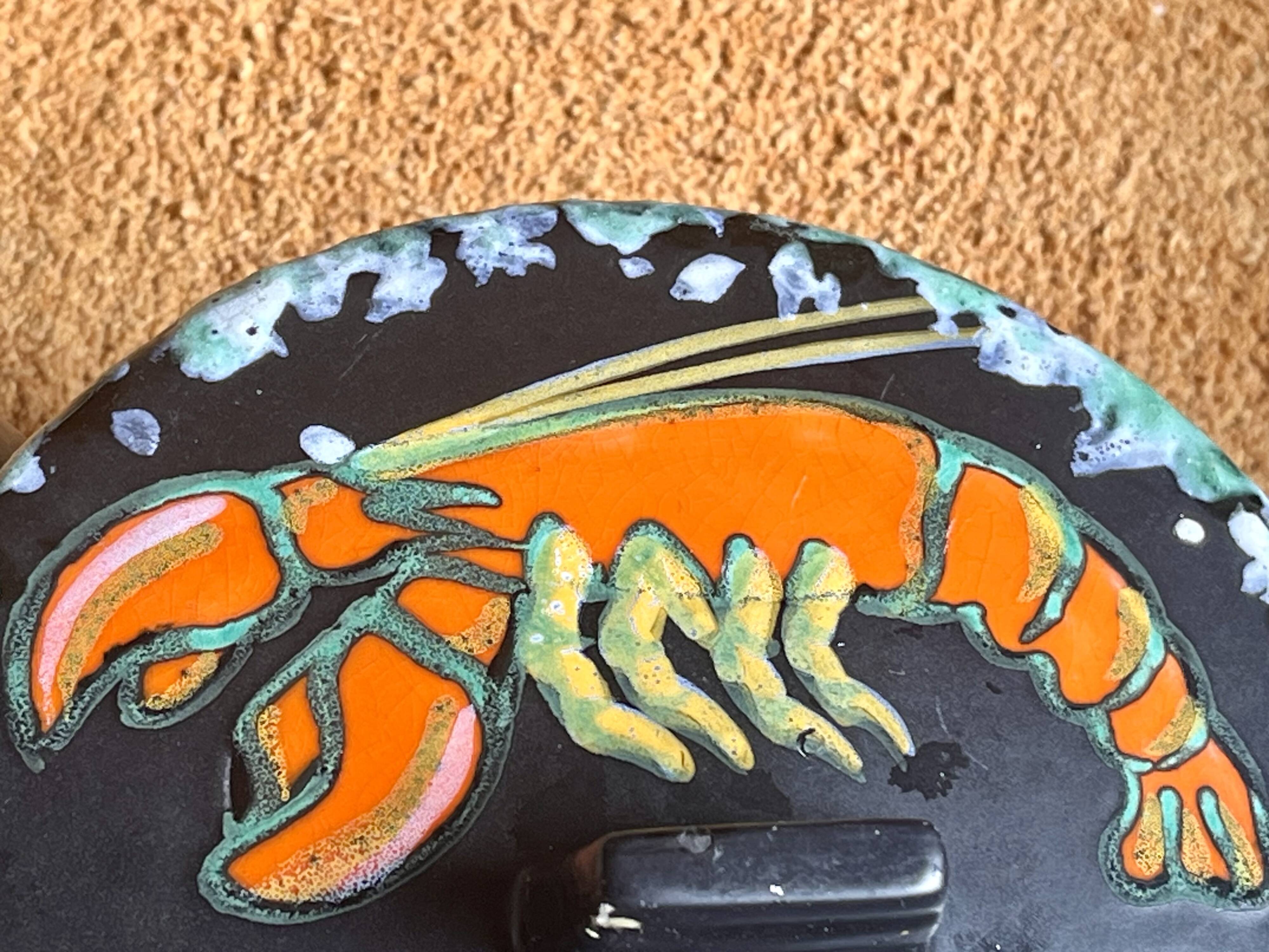 Soup tureen/Terrine signed - Lobster - G. Fourmaintraux