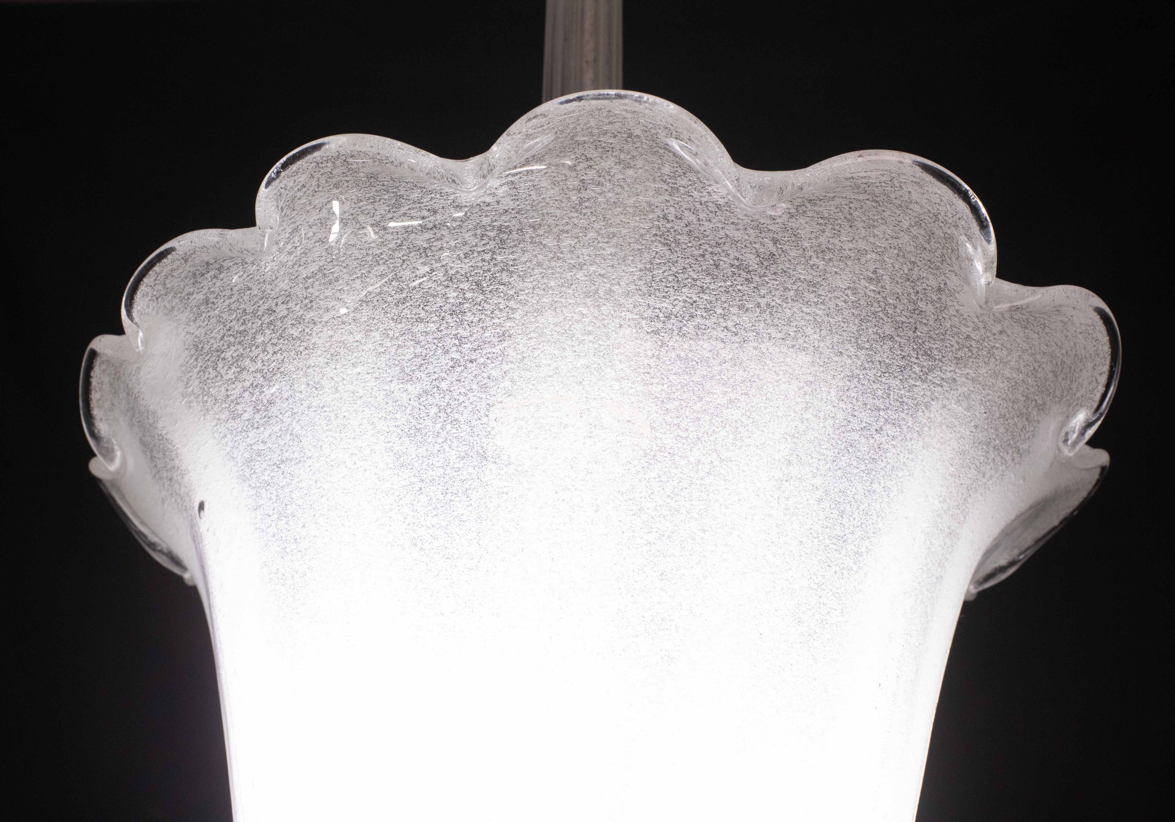 Mid-Century Murano Pulegoso Glass Lantern by Seguso, 1950s