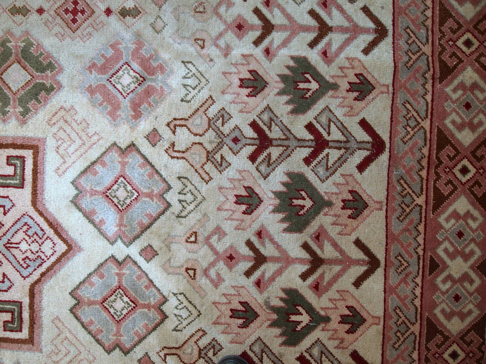 Tapis Vintage Sivas Turc en Laine, Années 1960, Design Géométrique