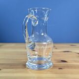Small crystal carafe pitcher with handle 16cm