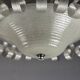 Venetian Chandelier in Iridescent White Murano Glass, Circa 1930