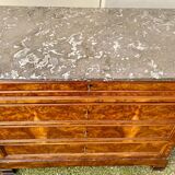 Louis Philippe chest of drawers in mahogany veneer