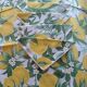 Vintage Cotton Scalloped Tablecloth 6 Napkins Lemons Lemon Blossoms