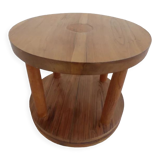 Chic style coffee table with double solid wood tops