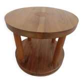 Table basse chic de style à double plateaux en bois massif