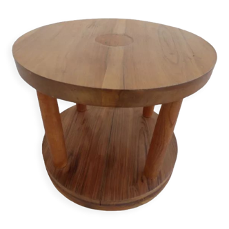 Chic style coffee table with double solid wood tops