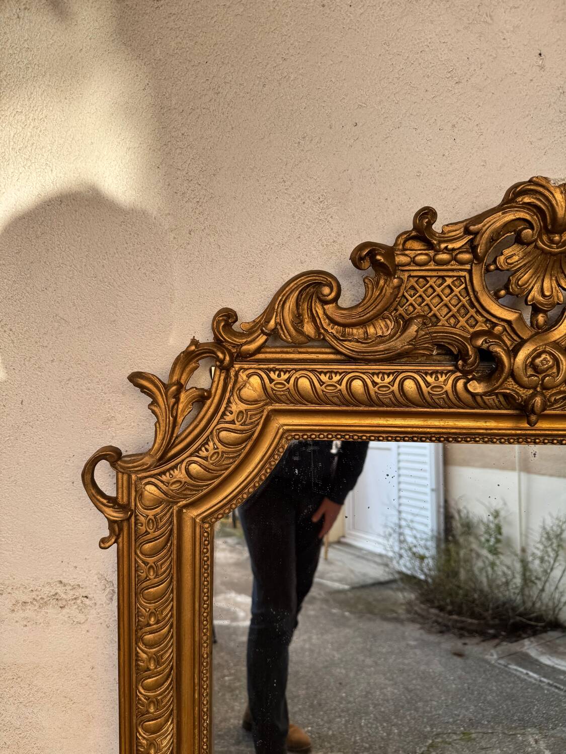 Old gold mirror