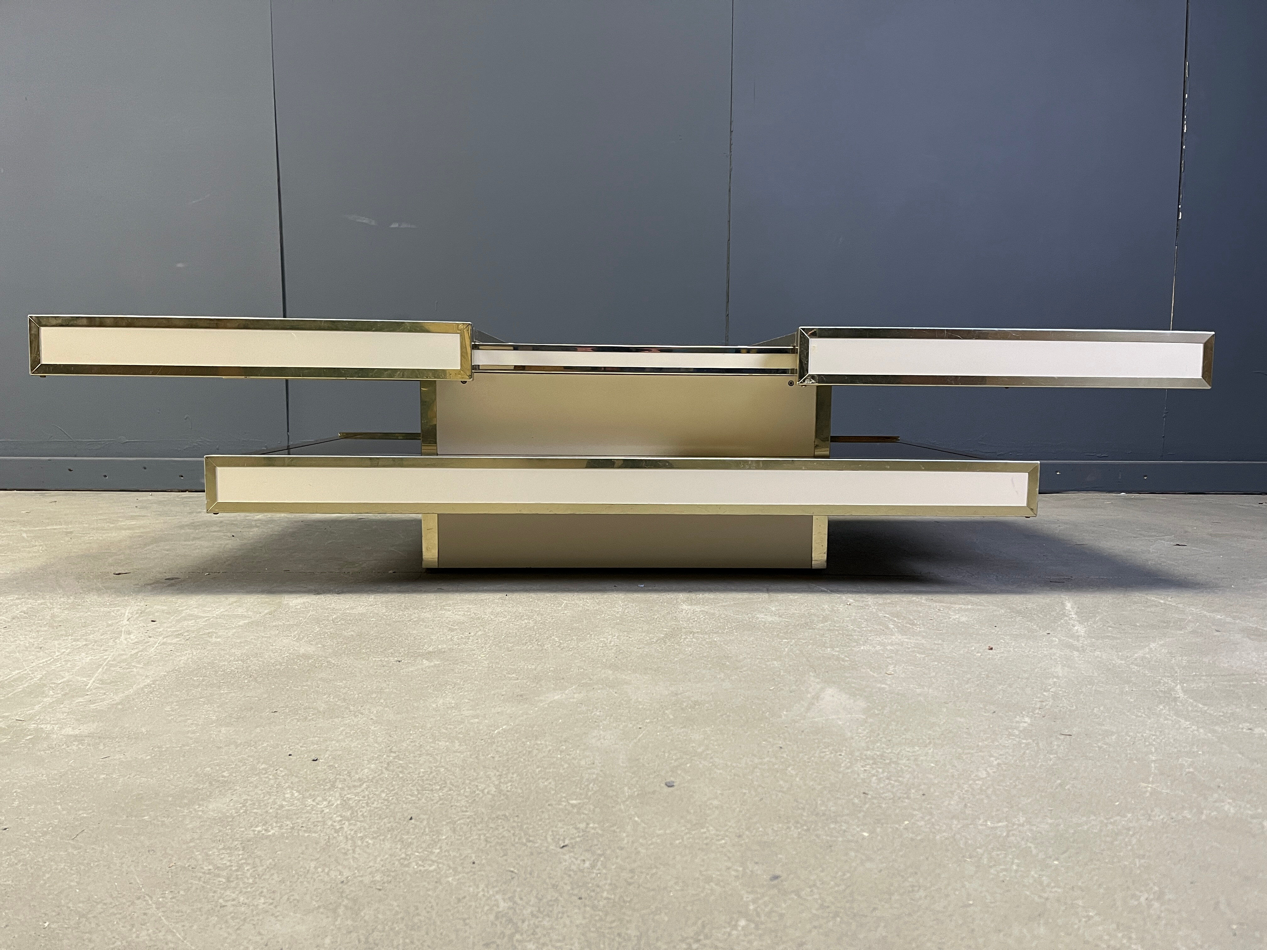 Vintage coffee table by Willy Rizzo for Mario Sabot, 1970s