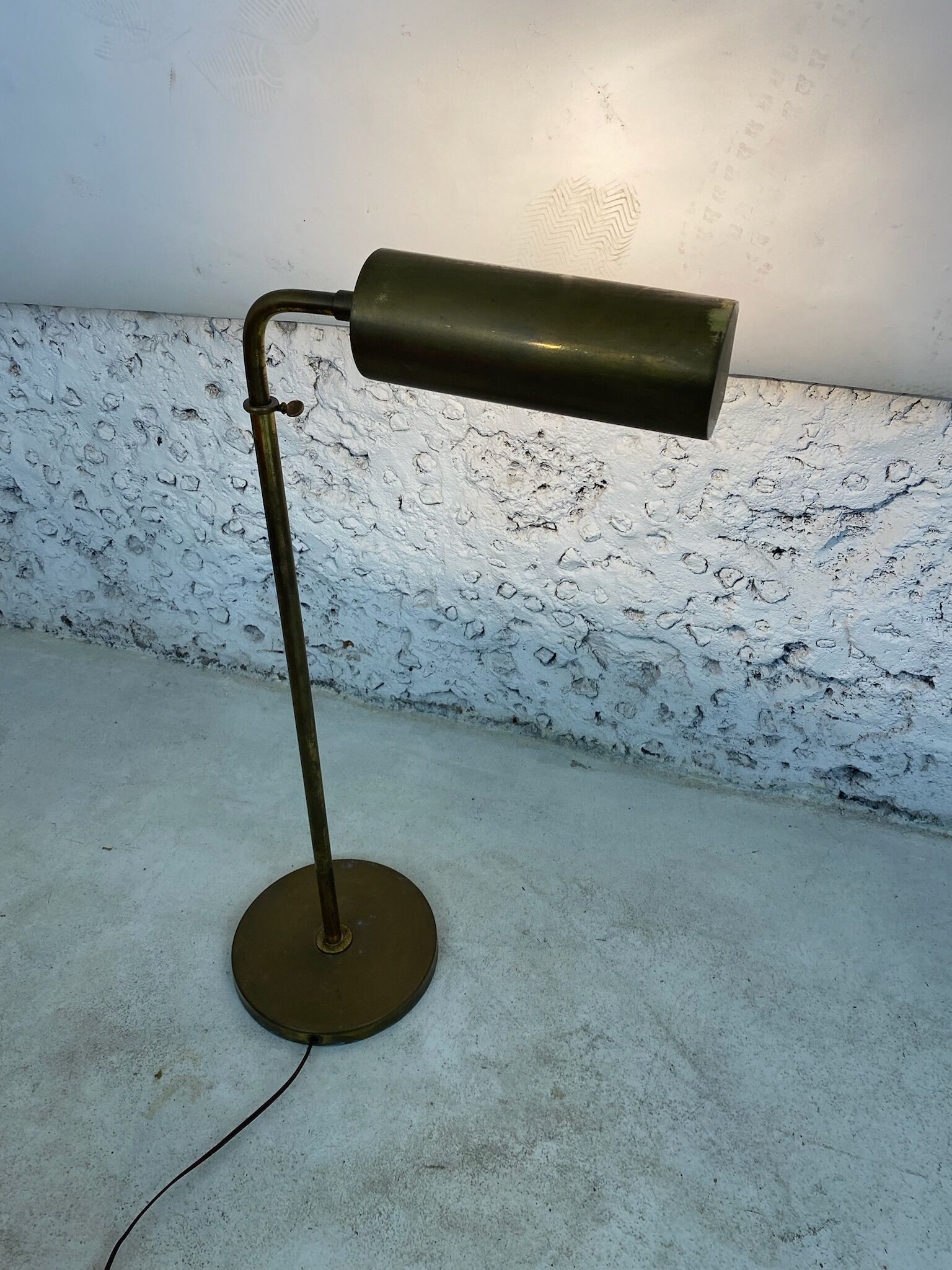 Brass e-reader floor lamp from the 60s