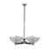 Mid-century chrome chandelier, 1960´s.