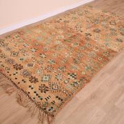 Peach Vintage Moroccan Rug 158 x 287 cm, Berber Wool Rug, Handmade Boho Rug