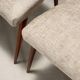 Chaises vintage en hêtre et tissu, design, Italie, années 1950, restaurées