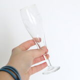 Lot de 4 flûtes à champagne en cristal ciselé