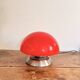 Mushroom Touch Lamp UFO Opaline Glass Red Vintage Design SPage Age