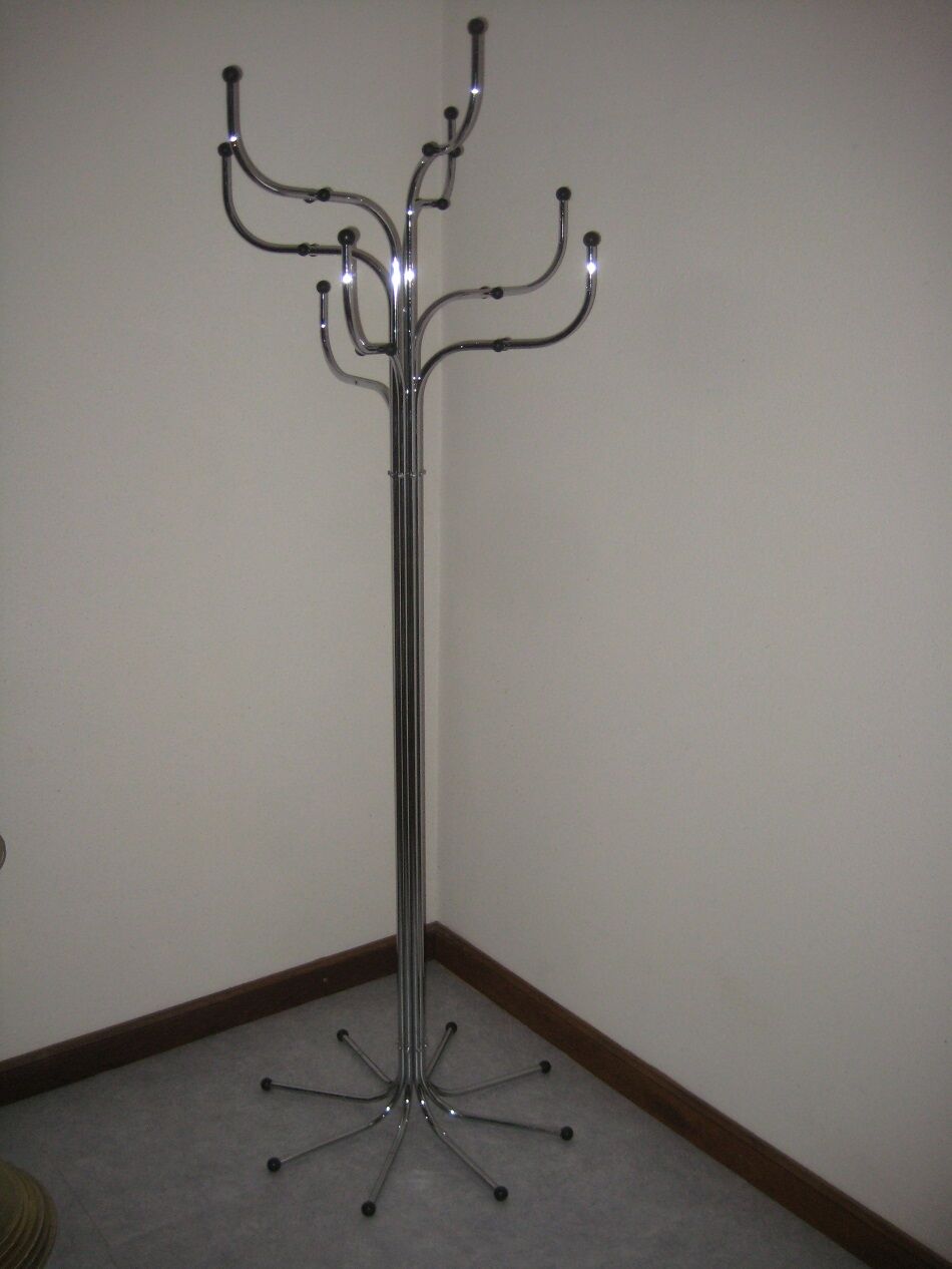 Vintage chrome coat holder