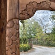 Art Deco walnut mirror